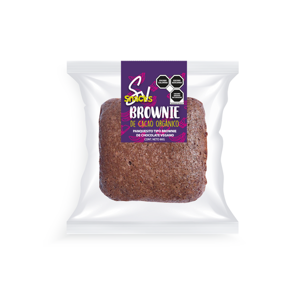 Brownie de Cacao Orgánico Vegano, 80g
